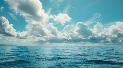 Obraz premium A serene lake scene with cloudy sky, great for use as background or atmospheric image