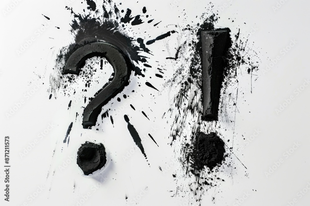 Poster a classic symbol of uncertainty and inquiry in a simple yet striking black and white design