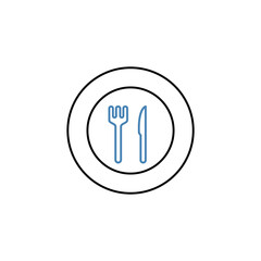restaurant concept line icon. Simple element illustration. restaurant concept outline symbol design.