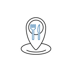 location concept line icon. Simple element illustration. location concept outline symbol design.