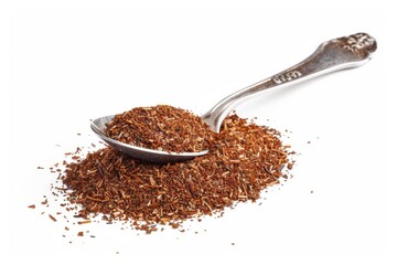 Rooibos tea spoon on white background
