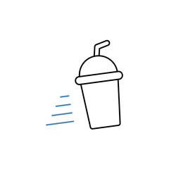 drink delivery concept line icon. Simple element illustration. drink delivery concept outline symbol design.