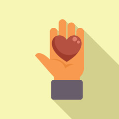 Obraz premium Hand is holding a heart representing charity, volunteering, love, and donation concepts
