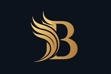 vector luxury letter b vector logo illustration