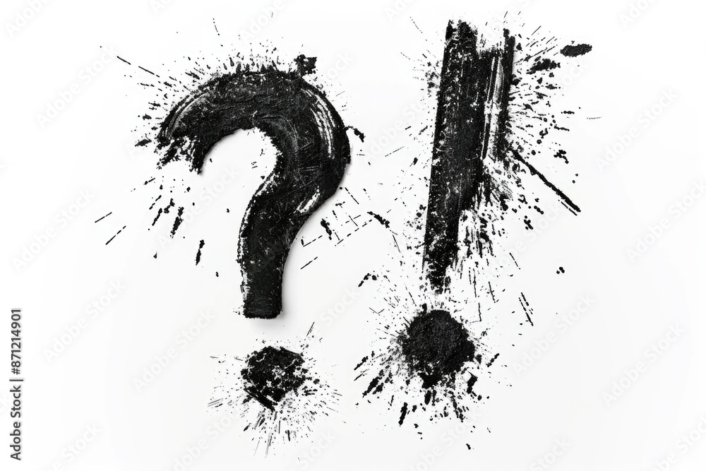Poster A simple and clean design featuring a black question mark on a white background, great for use in presentations, quotes, or as a thought-provoking element