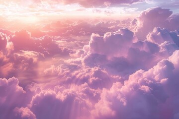 Clouds with sunlight peeking through, perfect for weather-related or nature-themed illustrations