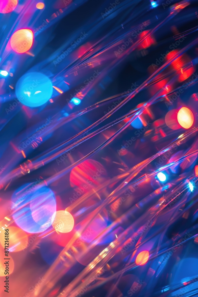 Aufkleber a high-angle view of a cluster of led lights in a tight shot