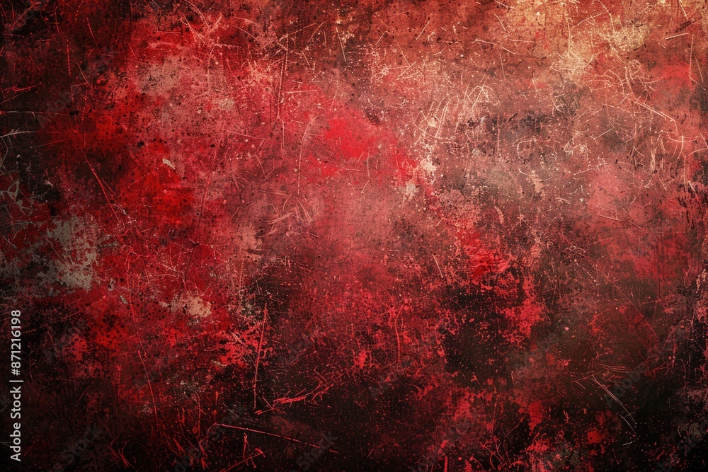 Poster grungy texture with red and black colors, suitable for creative designs and backgrounds