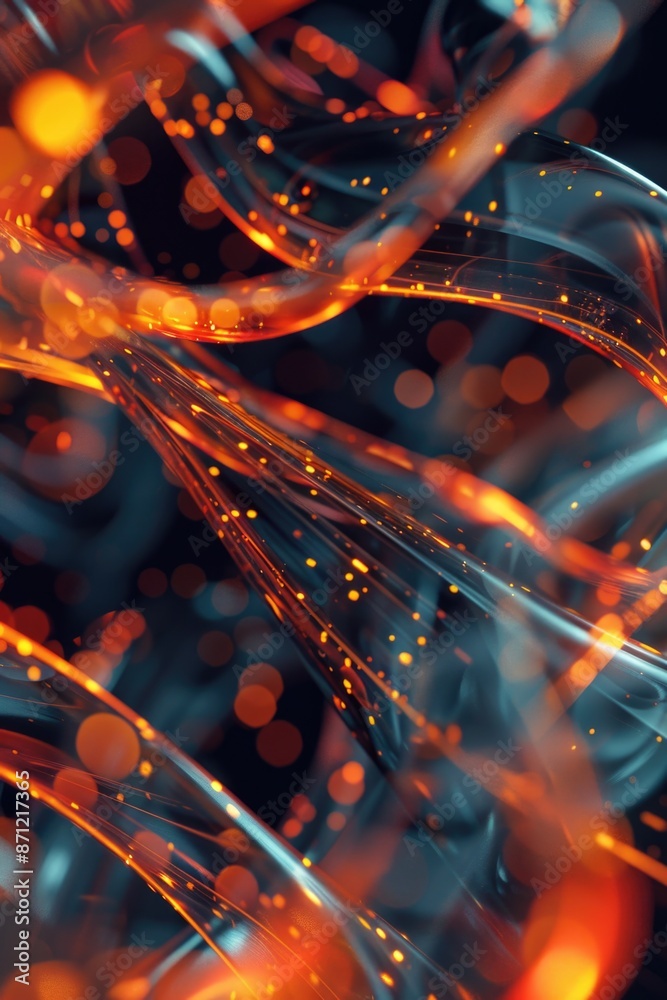 Poster a close-up shot of an orange and black background, perfect for use in designs where bold colors are 