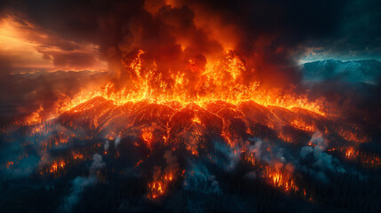 fire in the fireplace