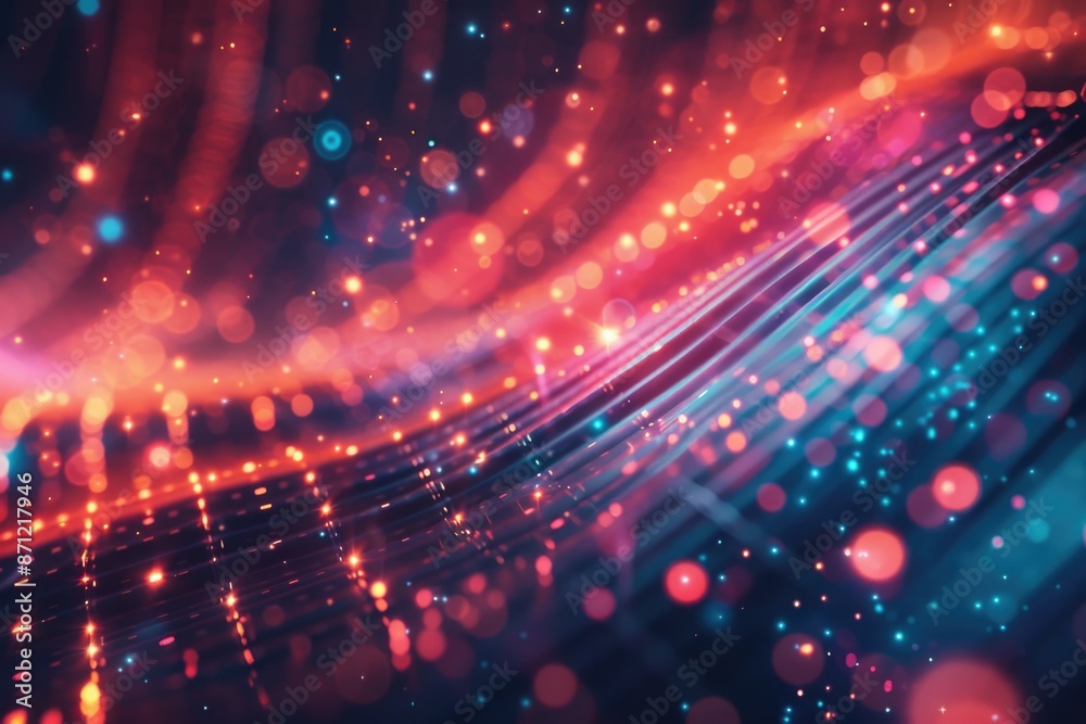 Poster A blurry image of a colorful abstract background, perfect for use in design and art projects