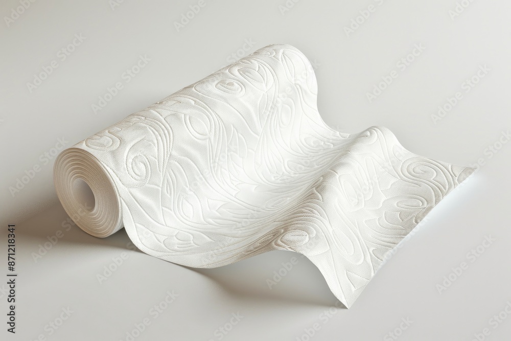 Poster A roll of paper featuring a unique pattern