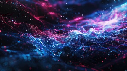 Obraz premium Abstract background featuring blue and pink hues with starry night sky