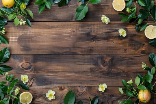 Symbols of Sukkot festival on wood background