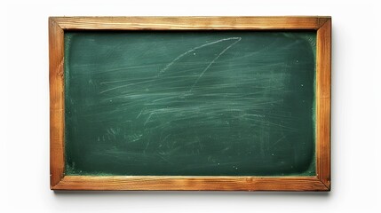 Vintage wooden framed chalkboard with a clean green writing surface ready for text or drawing. Ideal for education, teaching, and classroom concepts. Perfect for advertising and design projects. AI