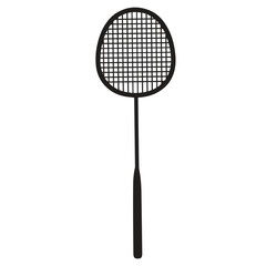 Badminton Racquet Art Vector Silhouette