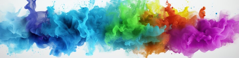 Fototapeta premium Color Clash Light Green and Dark Azure Explosion.jpeg