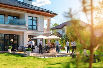 Modern networking at real estate events. Professional collaboration and connections concept