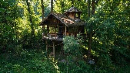 Imagine a wonderful tree house