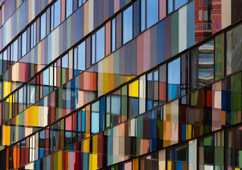 colorful glass wall