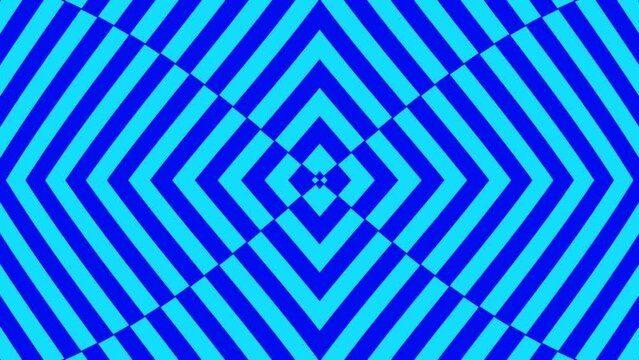 Hypnotic endless blue arrow shaped abstract background, Seamless looping. 4k video