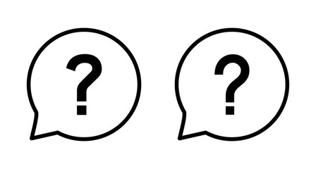 Question Icon vector isolated on white background. Question mark sign. help icon. Faq