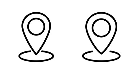 Pin icon vector isolated on white background. Location icon. Map pointer icon. Point. Locator. Address