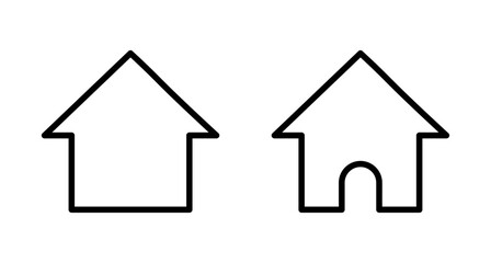 Home icon vector isolated on white background. House vector icon. Address