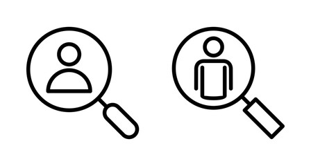 Hiring icon vector isolated on white background. Human resources concept. Recruitment. Search job vacancy icon. Hire. Find people icon