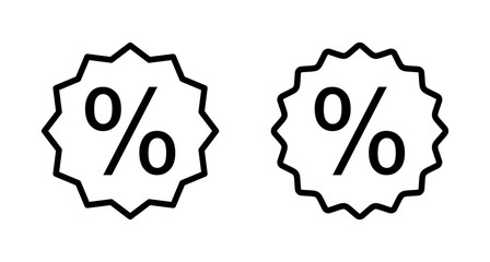 Obraz premium Discount icon vector isolated on white background. Discount tag icon.