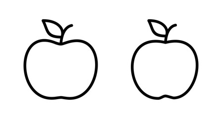 Apple icon vector isolated on white background. Apple vector icon.