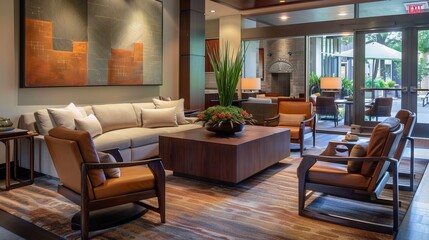 Plush, comfortable seating areas with high-end furniture 