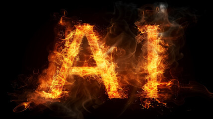 abstract fire foaming text, fantastic AI pattern