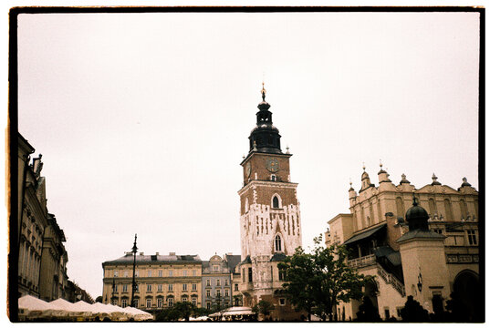 View of the main square in Krakow Old Town