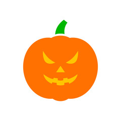 Helloween pumpkin icon with simple design