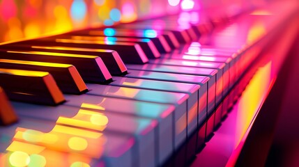 music stage concert background with colorful light.