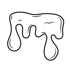 Dropping Melted Liquid Outline style 