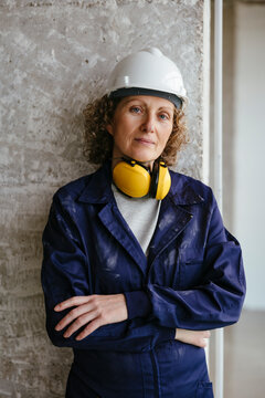 Confident female worker looking at camera
