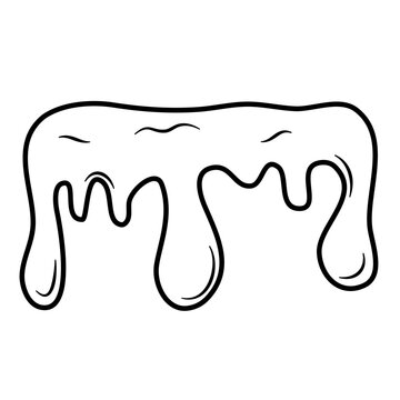 recommend clip art: Dropping Melted Liquid Outline style 