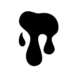 Black icon melted liquit dropping vector illustration 