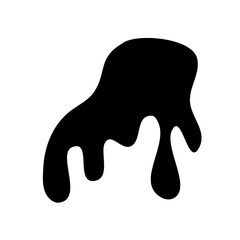 Black icon melted liquit dropping vector illustration 