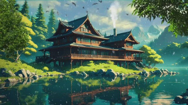 japanese castle in the morning