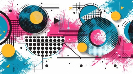 Obraz premium abstract technology design featuring geometric shapes with realistic graphic shapes decoration in isolated elegant background, businsess background presentation