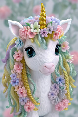 Rainbow Unicorn. Greeting card, poster, print, girls design, party concept, children's books, prints, wallpaper. Unicorn Power