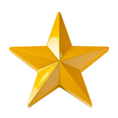 Obraz premium Yellow Star Isolated On White Background