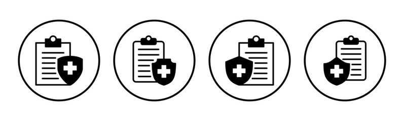 Medical insurance icon set. health insurance icon