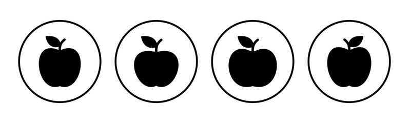 Apple icon set. Apple vector icon. apple symbols for your web design.