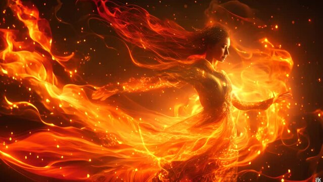 Woman Embracing Fire.
