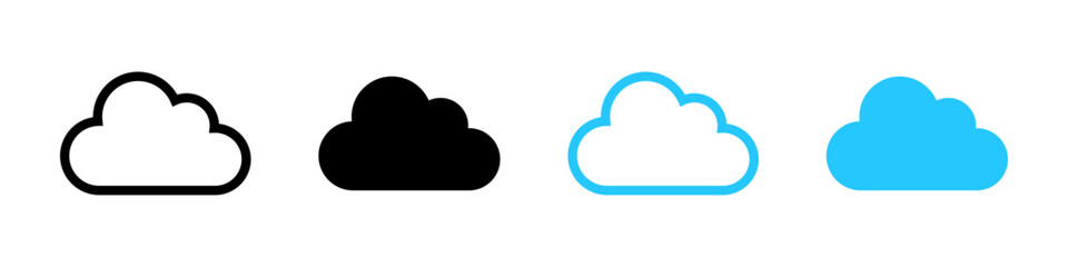 Cloud icon set