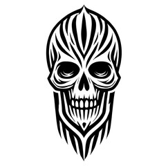 Fototapeta premium TRIBAL TATOO トライバル タトゥ 刺青 和柄 頭蓋骨ドクロ skull